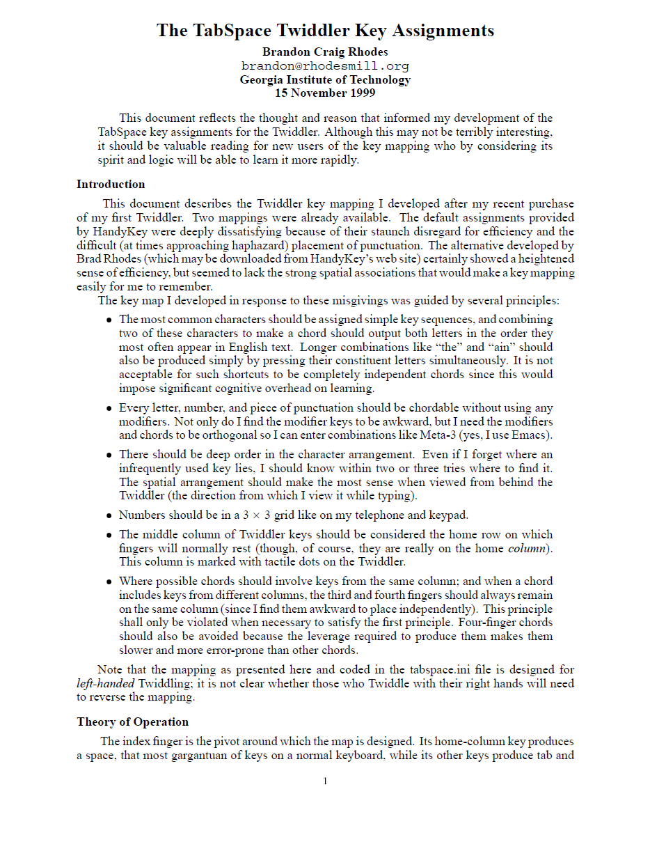 Tabspace Guide - Page 1